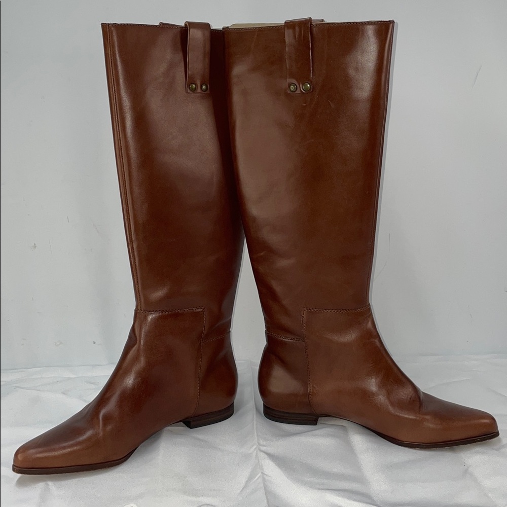MICHAEL KORS BRINKS LEATHER RIDING BOOTS FTL-03-012 - Picture 2 of 12